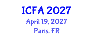 International Conference on Fisheries and Aquaculture (ICFA) April 19, 2027 - Paris, France