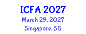 International Conference on Fisheries and Aquaculture (ICFA) March 29, 2027 - Singapore, Singapore