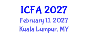 International Conference on Fisheries and Aquaculture (ICFA) February 11, 2027 - Kuala Lumpur, Malaysia