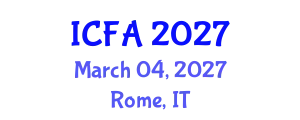 International Conference on Fisheries and Aquaculture (ICFA) March 04, 2027 - Rome, Italy