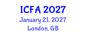 International Conference on Fisheries and Aquaculture (ICFA) January 21, 2027 - London, United Kingdom