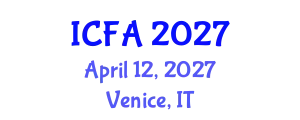 International Conference on Fisheries and Aquaculture (ICFA) April 12, 2027 - Venice, Italy