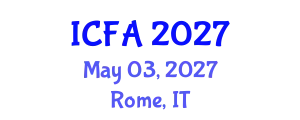 International Conference on Fisheries and Aquaculture (ICFA) May 03, 2027 - Rome, Italy