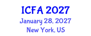 International Conference on Fisheries and Aquaculture (ICFA) January 28, 2027 - New York, United States