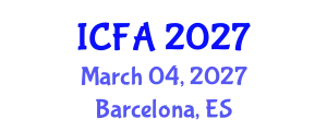 International Conference on Fisheries and Aquaculture (ICFA) March 04, 2027 - Barcelona, Spain