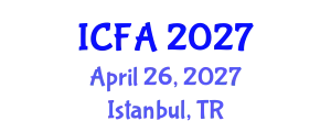 International Conference on Fisheries and Aquaculture (ICFA) April 26, 2027 - Istanbul, Turkey