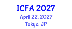 International Conference on Fisheries and Aquaculture (ICFA) April 22, 2027 - Tokyo, Japan
