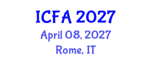 International Conference on Fisheries and Aquaculture (ICFA) April 08, 2027 - Rome, Italy