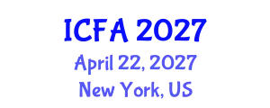 International Conference on Fisheries and Aquaculture (ICFA) April 22, 2027 - New York, United States