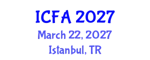 International Conference on Fisheries and Aquaculture (ICFA) March 22, 2027 - Istanbul, Turkey