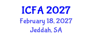 International Conference on Fisheries and Aquaculture (ICFA) February 18, 2027 - Jeddah, Saudi Arabia