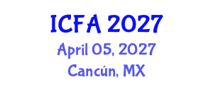 International Conference on Fisheries and Aquaculture (ICFA) April 05, 2027 - Cancún, Mexico