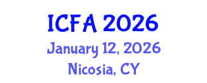 International Conference on Fisheries and Aquaculture (ICFA) January 12, 2026 - Nicosia, Cyprus