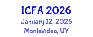 International Conference on Fisheries and Aquaculture (ICFA) January 12, 2026 - Montevideo, Uruguay