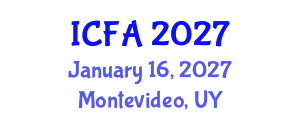 International Conference on Fisheries and Aquaculture (ICFA) January 16, 2027 - Montevideo, Uruguay
