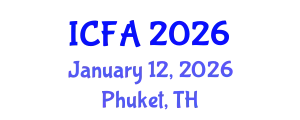 International Conference on Fisheries and Aquaculture (ICFA) January 12, 2026 - Phuket, Thailand