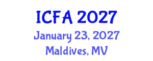 International Conference on Fisheries and Aquaculture (ICFA) January 23, 2027 - Maldives, Maldives