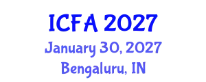 International Conference on Fisheries and Aquaculture (ICFA) January 30, 2027 - Bengaluru, India