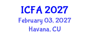 International Conference on Fisheries and Aquaculture (ICFA) February 03, 2027 - Havana, Cuba