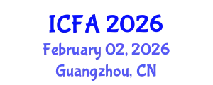 International Conference on Fisheries and Aquaculture (ICFA) February 02, 2026 - Guangzhou, China