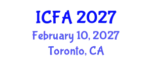 International Conference on Fisheries and Aquaculture (ICFA) February 10, 2027 - Toronto, Canada
