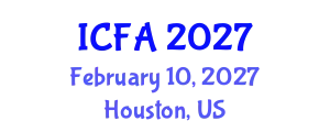 International Conference on Fisheries and Aquaculture (ICFA) February 10, 2027 - Houston, United States
