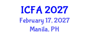 International Conference on Fisheries and Aquaculture (ICFA) February 17, 2027 - Manila, Philippines
