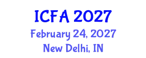 International Conference on Fisheries and Aquaculture (ICFA) February 24, 2027 - New Delhi, India