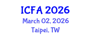 International Conference on Fisheries and Aquaculture (ICFA) March 02, 2026 - Taipei, Taiwan