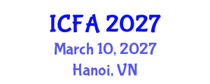 International Conference on Fisheries and Aquaculture (ICFA) March 10, 2027 - Hanoi, Vietnam