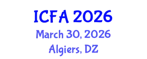 International Conference on Fisheries and Aquaculture (ICFA) March 30, 2026 - Algiers, Algeria