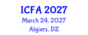 International Conference on Fisheries and Aquaculture (ICFA) March 24, 2027 - Algiers, Algeria
