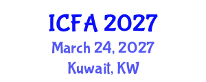 International Conference on Fisheries and Aquaculture (ICFA) March 24, 2027 - Kuwait, Kuwait