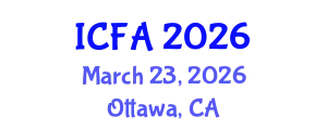 International Conference on Fisheries and Aquaculture (ICFA) March 23, 2026 - Ottawa, Canada