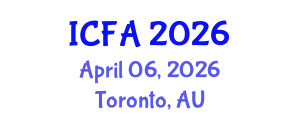 International Conference on Fisheries and Aquaculture (ICFA) April 06, 2026 - Toronto, Australia