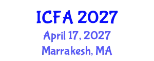 International Conference on Fisheries and Aquaculture (ICFA) April 17, 2027 - Marrakesh, Morocco