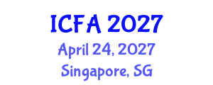International Conference on Fisheries and Aquaculture (ICFA) April 24, 2027 - Singapore, Singapore