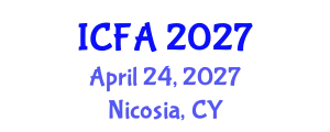 International Conference on Fisheries and Aquaculture (ICFA) April 24, 2027 - Nicosia, Cyprus