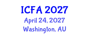 International Conference on Fisheries and Aquaculture (ICFA) April 24, 2027 - Washington, Australia