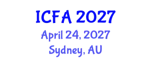 International Conference on Fisheries and Aquaculture (ICFA) April 24, 2027 - Sydney, Australia