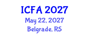 International Conference on Fisheries and Aquaculture (ICFA) May 22, 2027 - Belgrade, Serbia