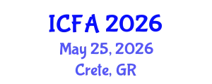 International Conference on Fisheries and Aquaculture (ICFA) May 25, 2026 - Crete, Greece