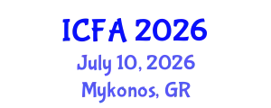 International Conference on Fisheries and Aquaculture (ICFA) July 10, 2026 - Mykonos, Greece