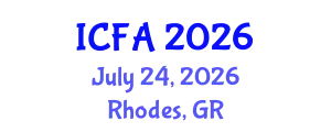 International Conference on Fisheries and Aquaculture (ICFA) July 24, 2026 - Rhodes, Greece