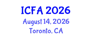 International Conference on Fisheries and Aquaculture (ICFA) August 14, 2026 - Toronto, Canada