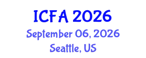 International Conference on Fisheries and Aquaculture (ICFA) September 06, 2026 - Seattle, United States