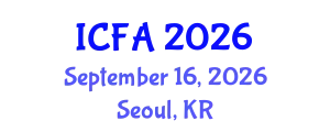 International Conference on Fisheries and Aquaculture (ICFA) September 16, 2026 - Seoul, Republic of Korea