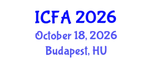 International Conference on Fisheries and Aquaculture (ICFA) October 18, 2026 - Budapest, Hungary