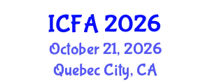 International Conference on Fisheries and Aquaculture (ICFA) October 21, 2026 - Quebec City, Canada