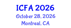 International Conference on Fisheries and Aquaculture (ICFA) October 28, 2026 - Montreal, Canada